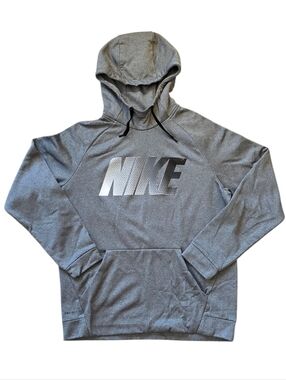 Nike Large Gray Dri Fit  Pullover Performance Hoodie